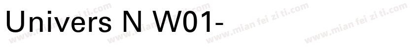 Univers N W01字体转换